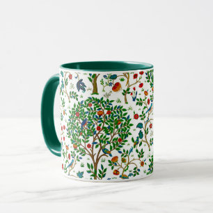 William Morris-Baum des Leben-Musters, grün u. Tasse