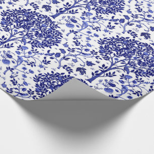 William Morris-Baum des Lebens, des Kobalt-Blaus Geschenkpapier