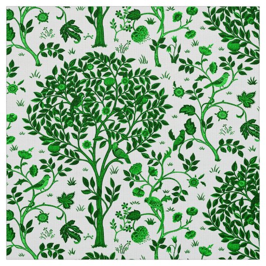 William Morris-Baum des Lebens, des Smaragdgrüns Stoff (Muster)