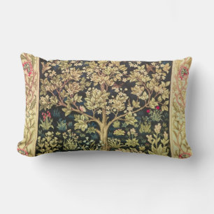 William Morris Baum des Lebens Florale Vintage-Kun Lendenkissen
