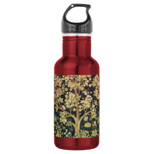 William Morris Baum des Lebens Florale Vintage Kun Trinkflasche