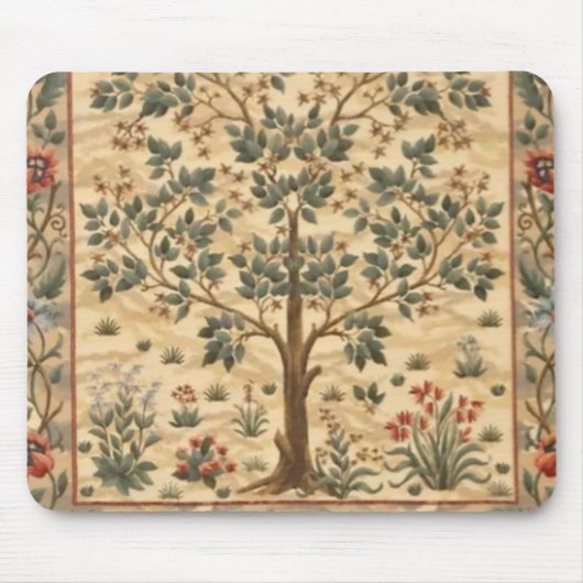 William Morris Baum des Lebens Mousepad (Vorne)