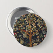 William Morris - Baum des Lebens Original Button (Vorne & Hinten)