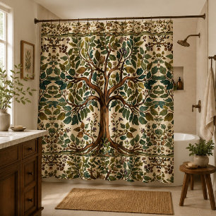 William Morris Baum des Lebens Vintage Präraffaeli Duschvorhang