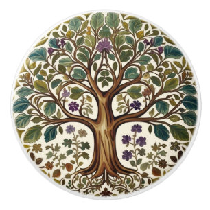 William Morris Baum des Lebens Vintage Präraffaeli Keramikknauf