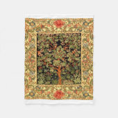 William Morris - Baum des Lebensmusters Fleecedecke (Vorderseite)