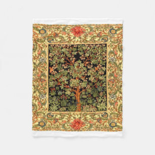 William Morris - Baum des Lebensmusters Fleecedecke