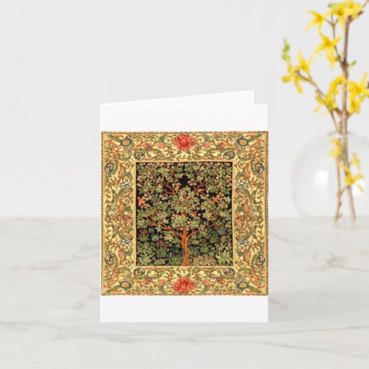 William Morris - Baum des Lebensmusters Karte (Gelbe Blume)