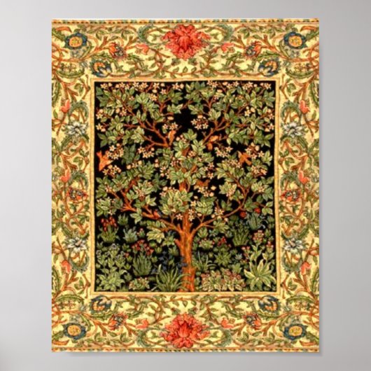 William Morris - Baum des Lebensmusters Poster (Vorne)