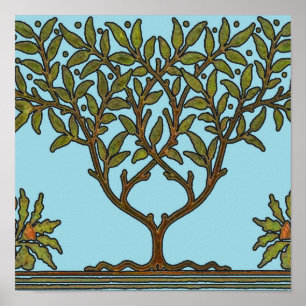 William Morris Baum-Fries-Floral-Tapete Poster