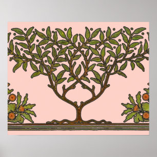 William Morris Baum-Fries Tapete Blumen Poster