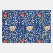 William Morris Beautiful Floral Pattern Blau Geschenkpapier Set (Vorderseite)