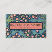 William Morris Beautiful Floral Pink Lily Visitenkarte (Vorderseite)