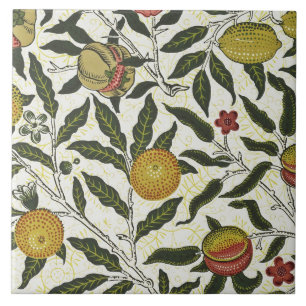 William Morris Beautiful Fruit Foliage Blume Red Fliese