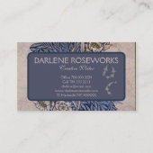 William Morris Beautiful Tulip & Willow Blue Visitenkarte (Rückseite)