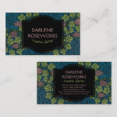 William Morris Beautiful Vine Pattern Berries Visitenkarte (Vorne/Hinten)