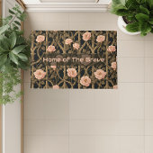 William Morris Beige Climbing Roses Trellis Floral Fußmatte