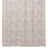 William Morris Beige Larkspur Pattern Duschvorhang (Vorderseite)