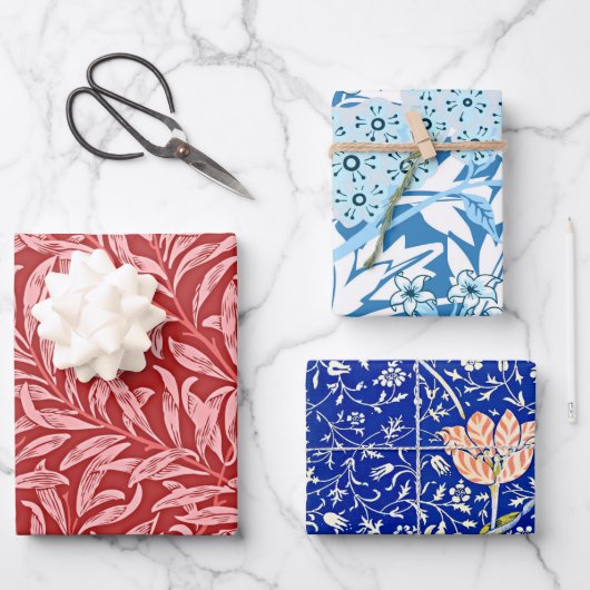 William Morris berühmte Muster Geschenkpapier Set (Vorderseite)