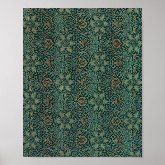 William Morris' berühmtes Ispahan-Muster Poster (Vorne)