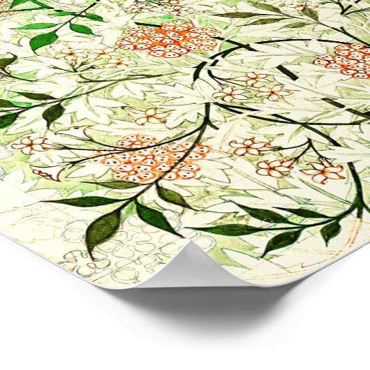 William Morris' berühmtes Jasmine-Muster Poster (Ecke)