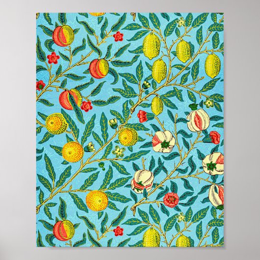 William Morris' berühmtes Vier-Früchte-Muster Poster (Vorne)