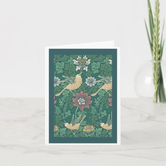 William Morris 'Bird and Anemone Chintz' Karte (Vorderseite)
