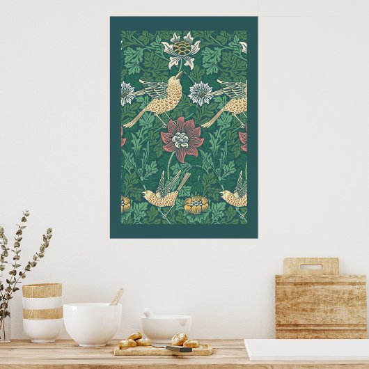 William Morris 'Bird and Anemone Chintz' Poster (Küche)