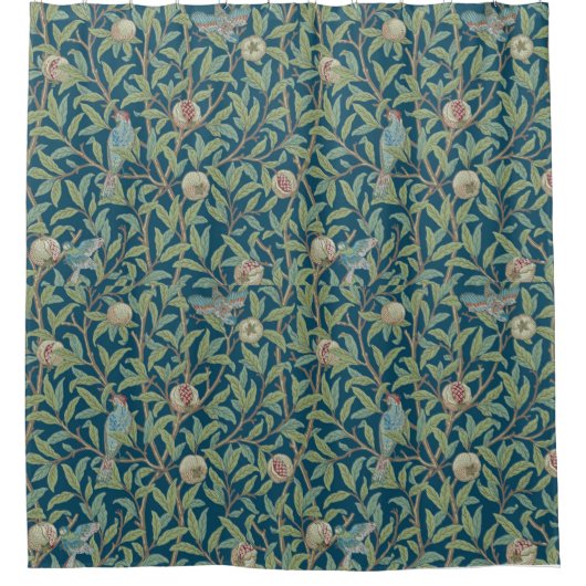 William Morris "Bird and Pomegranate"  Duschvorhang (Vorderseite)