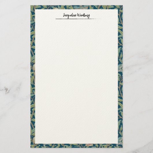 William Morris "Bird and Pomegranate" Stationery Briefpapier (Vorderseite)