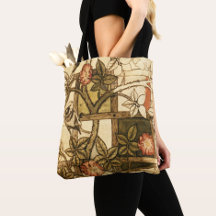 William Morris Bird auf Trellis, Mute Earthy Tones