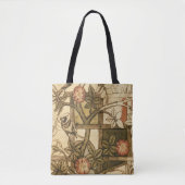 William Morris Bird auf Trellis, Mute Earthy Tones Tasche (Vorderseite)