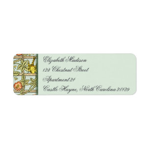 William Morris Bird & Blume Rücksendeadressen-Aufk