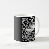 William Morris Bird & Blume Tile, Black and White Kaffeetasse (VorderseiteRechts)