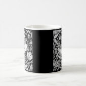 William Morris Bird & Blume Tile, Black and White Kaffeetasse (Mittel)