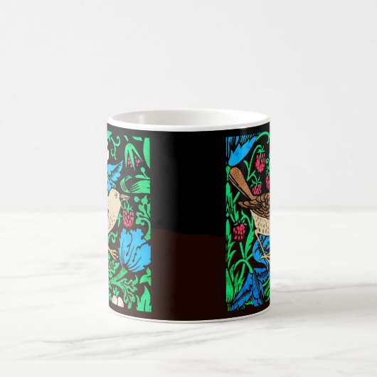William Morris Bird & Blume Tile, Blau und Schwarz Kaffeetasse (Mittel)