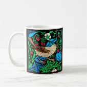 William Morris Bird & Blume Tile, Blau und Schwarz Kaffeetasse (Links)