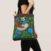 William Morris Bird & Blume Tile, Blue & Brown Tasche (Von Nahem)