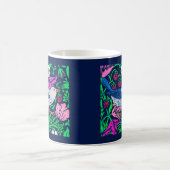William Morris Bird & Blume Tile, Navy & Fuchsia Kaffeetasse (Mittel)