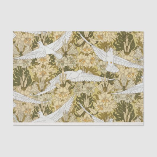 William Morris Bird Floral Design Seidenpapier (Vorderseite)