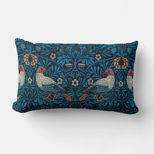 William Morris Bird Pillow Lendenkissen (Vorderseite)