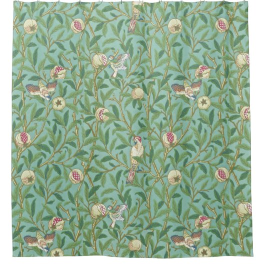 William Morris "Bird & Pomegranate" 3. Duschvorhang (Vorderseite)