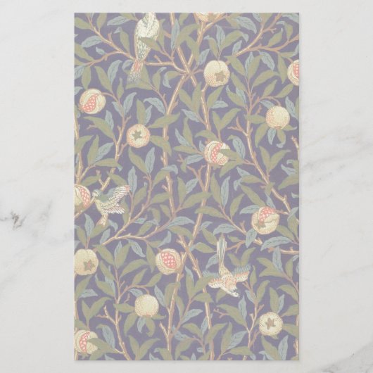 William Morris Bird und Pomegranat Briefpapier (Vorderseite)