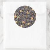 William Morris Bird und Pomegranat Runder Aufkleber (Tasche)