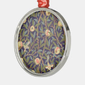 William Morris Bird und Pomegranat Silbernes Ornament (Links)