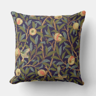 William Morris Bird und Pomegranat Vintage Blume Kissen