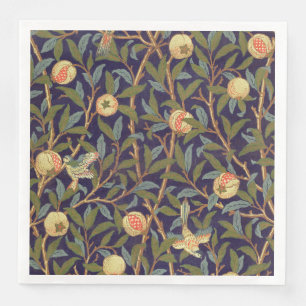 William Morris Bird und Pomegranat Vintage Blume Serviette