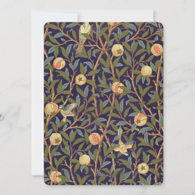 William Morris Bird und Pomegranate Vintag Art (Vorderseite)