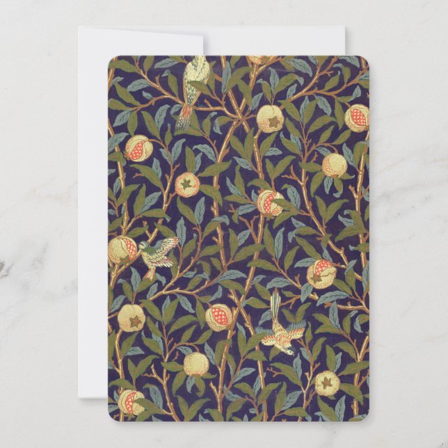 William Morris Bird und Pomegranate Vintag Art (Vorderseite)