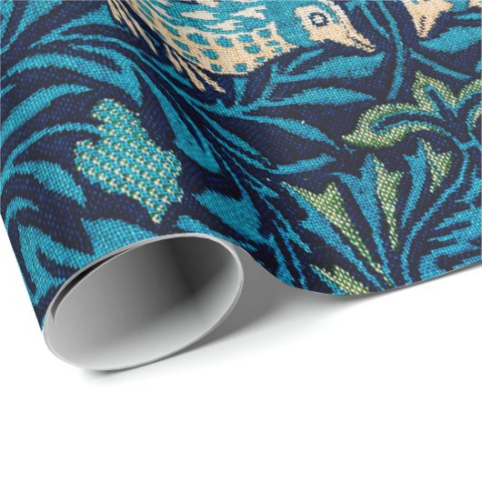 William Morris Birds Art Nouveau Floral Pattern Geschenkpapier (Rolleneckpunkt)